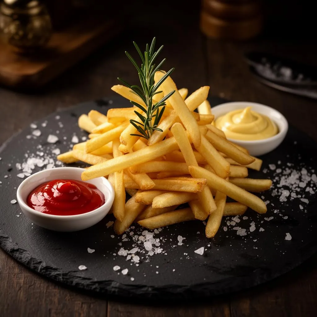 Classic Cut 9mm serving suggestion — crispy golden fries